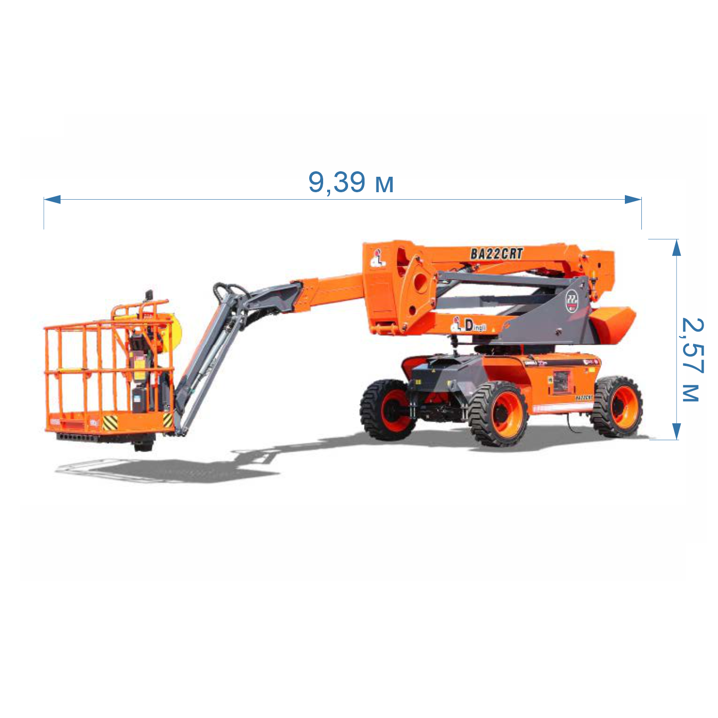 Коленчатый дизельный подъемник Dingli BA22CRT