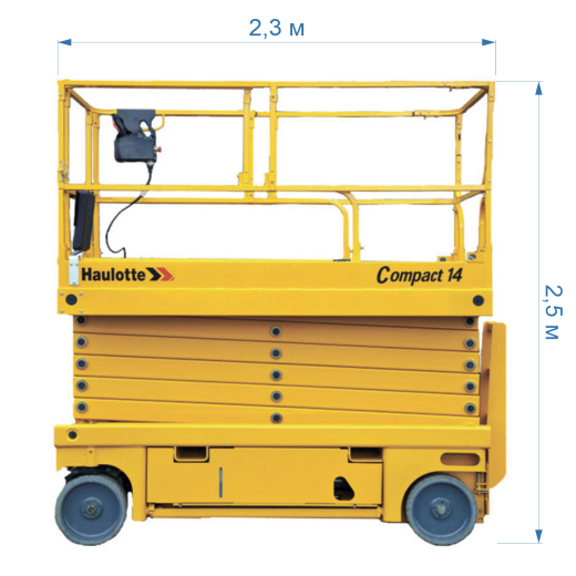 Ножничный электрический подъемник Haulotte Compact 14